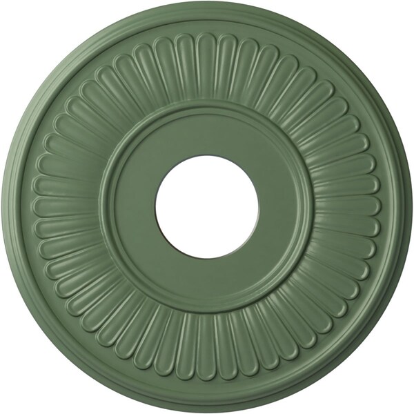 Ekena Millwork Berkshire Ceiling Medallion (Fits Canopies up to 7"), 15 3/4"OD x 3 7/8"ID x 3/4"P, Athenian Green CM15BEAGF - main